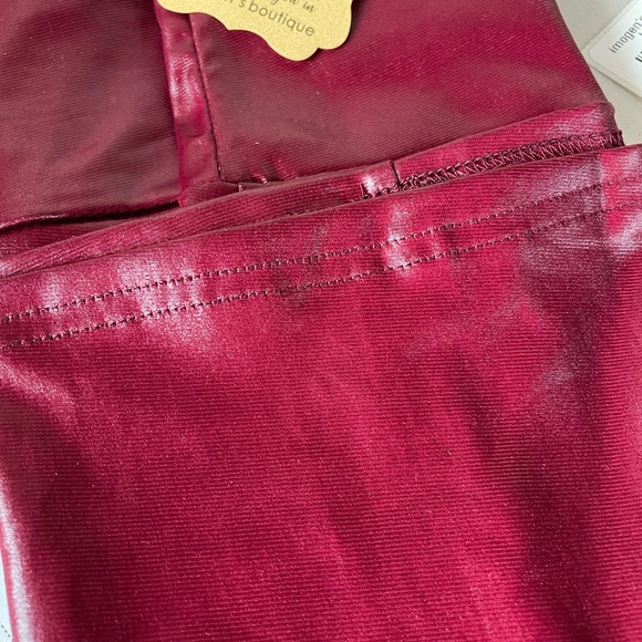 Burgundy vegan leather red mini skirt sexy stretchy skirt faux leather new w tag - Picture 11 of 12